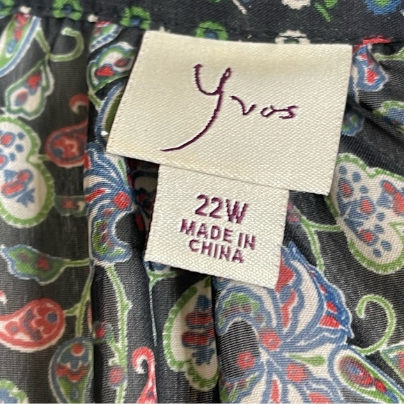 Yvos Black Bohemian Pattern blouse - Picture 10 of 11